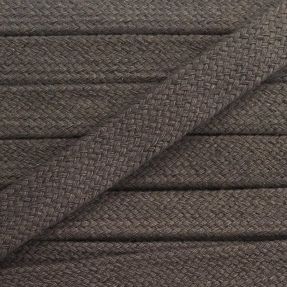 Cotton cord flat 13 mm dark grey