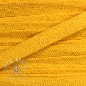 Cotton cord flat 13 mm yellow