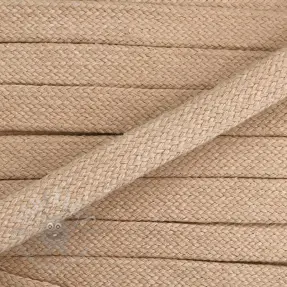 Cotton cord flat 15 mm beige