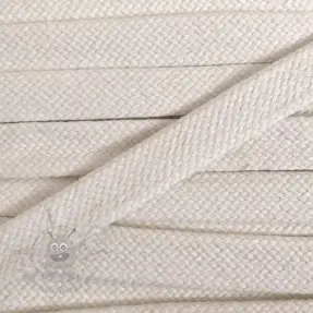 Cotton cord flat 15 mm cream