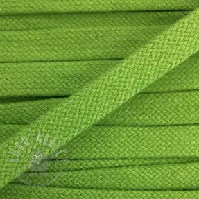 Cotton cord flat 15 mm dark lime