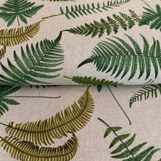 Decoration fabric Linenlook Vintage Ferns