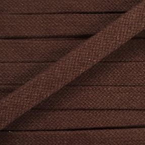 Cotton cord flat 15 mm choco