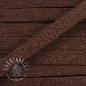 Cotton cord flat 15 mm choco
