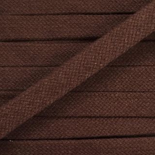 Cotton cord flat 15 mm choco