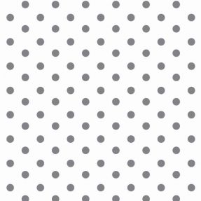 Cotton fabric Dots white/grey