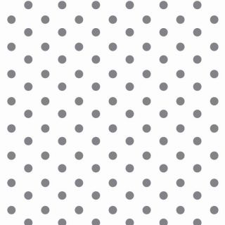 Cotton fabric Dots white/grey