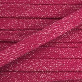 Cotton cord flat 15 mm melange fuchsia