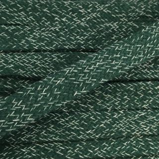 Cotton cord flat 15 mm melange green