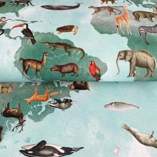 Decoration fabric Animal Planet digital print