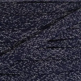 Cotton cord flat 15 mm melange marine