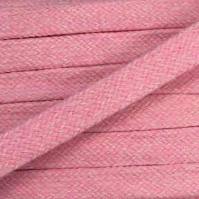 Cotton cord flat 15 mm melange rose