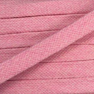 Cotton cord flat 15 mm melange rose