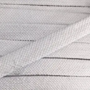 Cotton cord flat 15 mm white