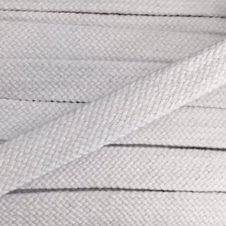 Cotton cord flat 15 mm white