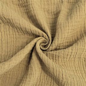 Double gauze/muslin beige ORGANIC