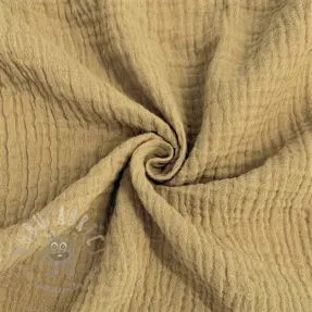 Double gauze/muslin beige ORGANIC