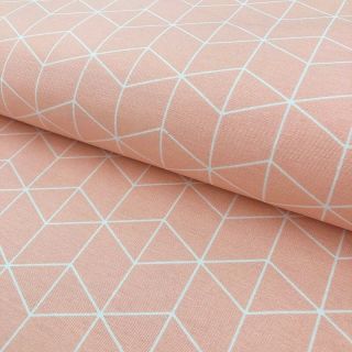 Decoration fabric Cube pastel pink