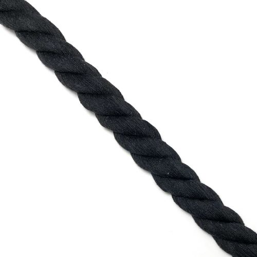 Cotton cord 2,5 cm black