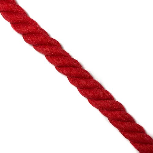 Cotton cord 2,5 cm red