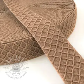 Elastic 4 cm Rhombus beige