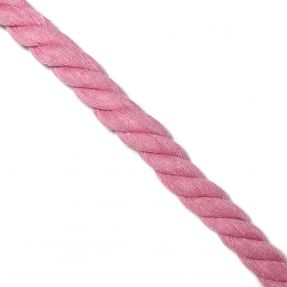 Cotton cord 2,5 cm rose