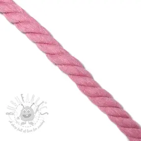 Cotton cord 2,5 cm rose