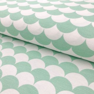 Decoration fabric Scales pastel green