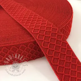Elastic 4 cm Rhombus red
