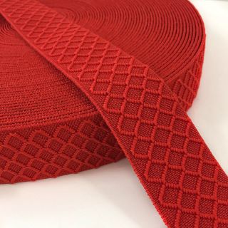 Elastic 4 cm Rhombus red