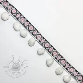 Pom pom JACQUARD white