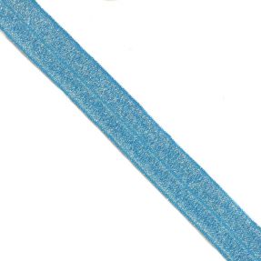 Bias binding elastic glitter 20 mm blue