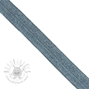 Bias binding elastic glitter 20 mm dark blue