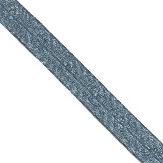 Bias binding elastic glitter 20 mm dark blue