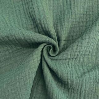 Double gauze/muslin green ORGANIC