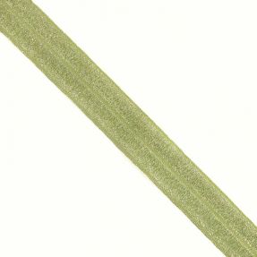 Bias binding elastic glitter 20 mm lime
