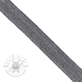 Bias binding elastic glitter 20 mm marine