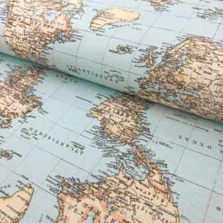Decoration fabric World map