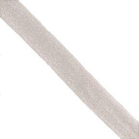 Bias binding elastic glitter 20 mm nude