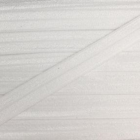 Bias binding elastic 15 mm white