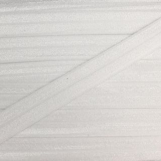 Bias binding elastic 15 mm white