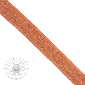 Bias binding elastic glitter 20 mm orange