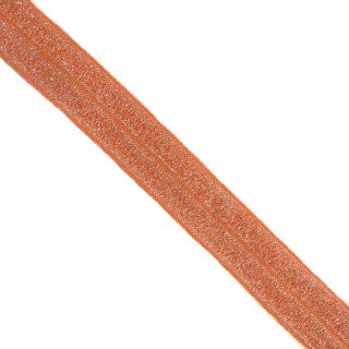 Bias binding elastic glitter 20 mm orange