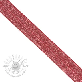 Bias binding elastic glitter 20 mm red