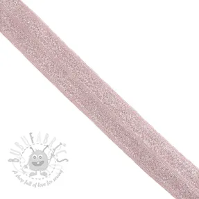Bias binding elastic glitter 20 mm rose