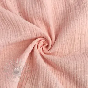 Double gauze/muslin light rose ORGANIC