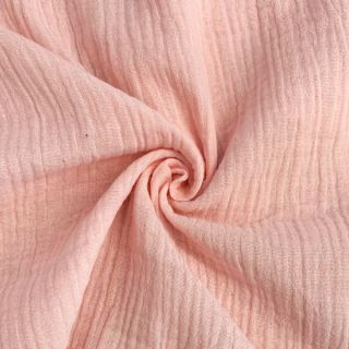 Double gauze/muslin light rose ORGANIC