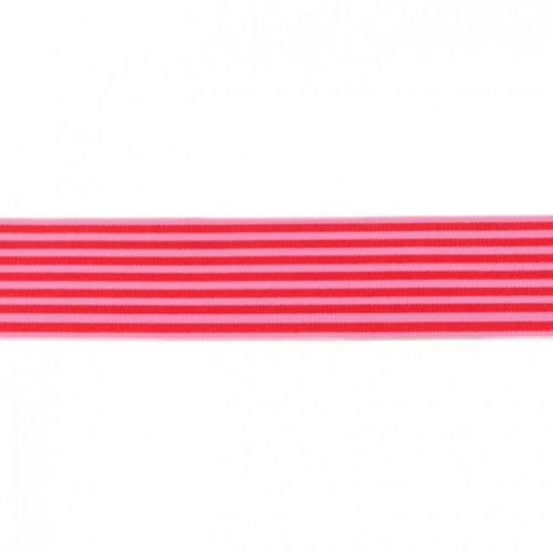 Elastic 4 cm Stripe red