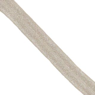 Bias binding elastic glitter 20 mm sand