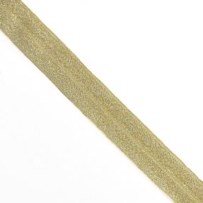Bias binding elastic glitter 20 mm yellow